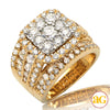 14KY 4.00CTW DIAMOND FLEUR HEAD CLUSTER RING [0.40