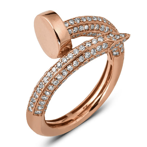 14KR 1.30CTW DIAMOND DESIGNER NAIL RING