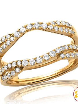 14KY 0.55CTW DIAMOND BRIDAL RING GUARD