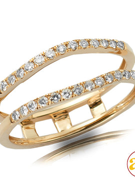 14KY 0.33CTW DIAMOND BRIDAL RING GUARD