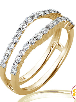 14KY 0.60CTW DIAMOND BRIDAL RING GUARD