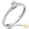 14KW 0.05CTW DIAMOND ILLUSION SET PROMISE RING