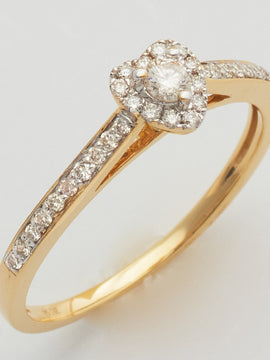 14KY 0.25CTW DIAMOND HEART PROMISE RING