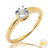 14KY 0.10CTW ILLUSION SET DIAMOND SOLITAIRE RING