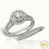 14KW 1.00CTW DIAMOND BRIDAL SET - DOUBLE ROUND HAL