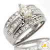 14KW 2.00CTW DIAMOND BRIDAL RING [1.00CT MQ - I SI