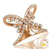 14KR 0.70CTW DIAMOND DESIGNER X-RING