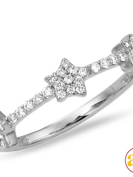 14KW 0.20CTW DIAMOND FANCY BAND - 3 STARS