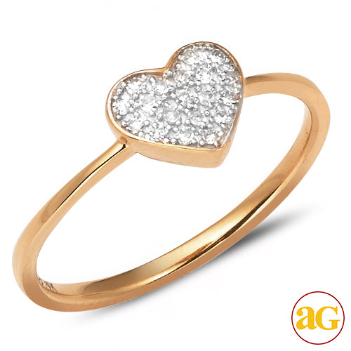 14KR 0.10CTW DIAMOND HEART RING