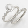 14KW 0.75CTW OVAL DIAMOND BRIDAL SET