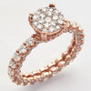 14KR 2.35CTW ROUND CLUSTER DIAMOND RING