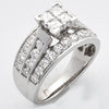 14KW 1.85CTW PRINCESS DIAMOND QUAD HEAD RING