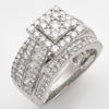 14KW 2.85CTW DIAMOND SCQUARE CLUSTER RING - SINGLE