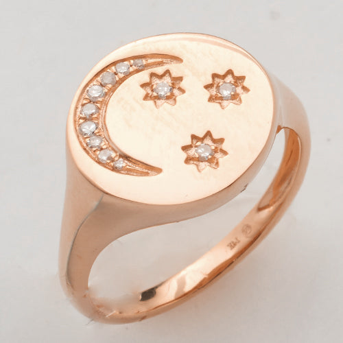 14KR 0.05CTW DIAMOND DESIGNER PINKY RING