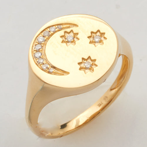 14KY 0.05CTW DIAMOND DESIGNER PINKY RING