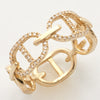 14KY 0.25CTW DIAMOND GUCCI LINK DESIGNER RING