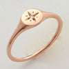 14KR 0.03CTW DIAMOND 4-POINT STAR DESIGNER RING