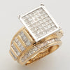 14KYW 4.0CTW PC DIAMOND CINDERELLA RING - BAGUETTE