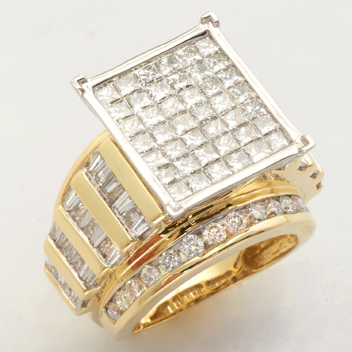 14KY+W 5.35TW PC DIAMOND CINDERELLA RING