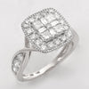 14KW 1.35CTW PC+BG DIAMOND QUAD HEAD RING - SINGLE