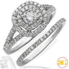 14KW 1.00CTW DIAMOND BRIDAL SET - DOUBLE ROUNDED