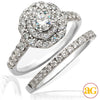 14KW 1.25CTW DIAMOND BRIDAL SET - DOUBLE OCTAGON