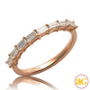 14KR 0.65CTW BAGUETTE DIAMOND 8-STONE BAND