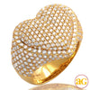 14KY 3.00CTW DIAMOND BUBBLE HEART RING