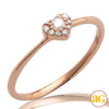 14KR 0.12CTW DIAMOND HEART CLUSTER RING