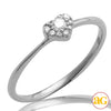 14KW 0.12CTW DIAMOND HEART CLUSTER RING