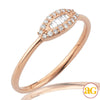 14KR 0.15CTW  BAGUETTE DIAMOND DESIGNER RING