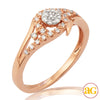 14KR 0.25CTW DIAMOND FLOWER HEAR PROMISE RING