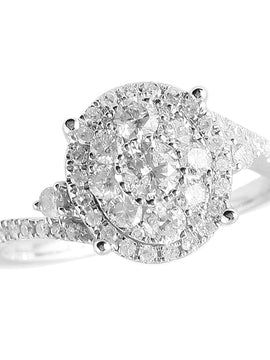 10KW 1.00CTW DIAMOND LADIES CLUSTER RING