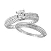 14KW 0.65CTW DIAMOND BRIDAL SET