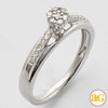 14KW 0.25CTW FLOWER DIAMOND PROMISE RING