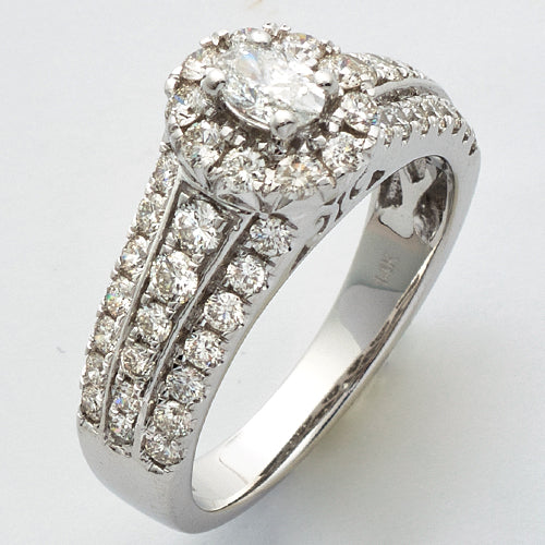 14KW 1.45CTW DIAMOND OVAL SHAPE BRIDAL