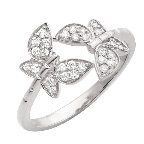 14KW 0.25CTW DIAMOND OPEN DESIGN RING