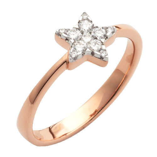 14KR 0.25CTW DIAMOND DESIGNER STAR HEAD RING