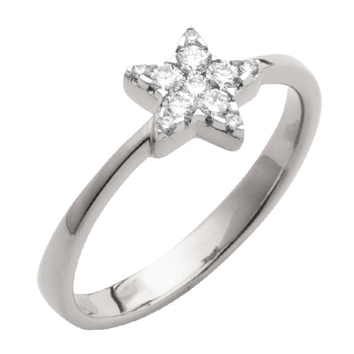 14KW 0.25CTW DIAMOND DESIGNER STAR HEAD RING