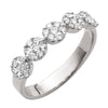 14KW 0.65CTW FLOWER DIAMOND RING