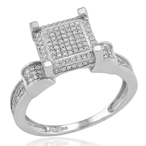 10KW 0.35CTW DIAMOND CUBE HEAD RING