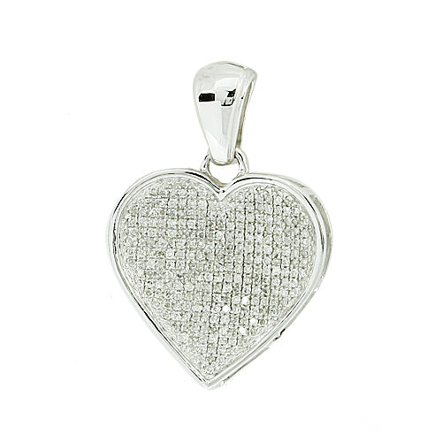 10KW 0.50CTW INVERTED HEART PENDANT