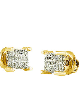 10KY 0.10CTW DIAMOND DICE EARRINGS