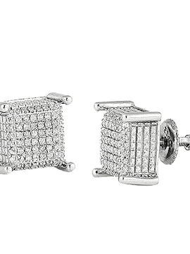 10KW 0.25CTW DIAMOND DICE EARRINGS