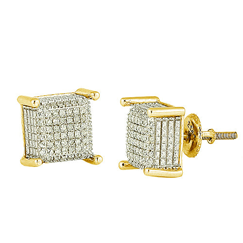 10KY 0.25CTW DIAMOND DICE EARRINGS