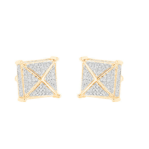 10KY 1.00CTW DIAMOND DICE EARRINGS