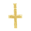 10KY 0.50CTW YELLOW DIAMOND CROSS PENDANT