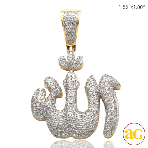 10KY 1.00CTW ALLAH  PENDANT