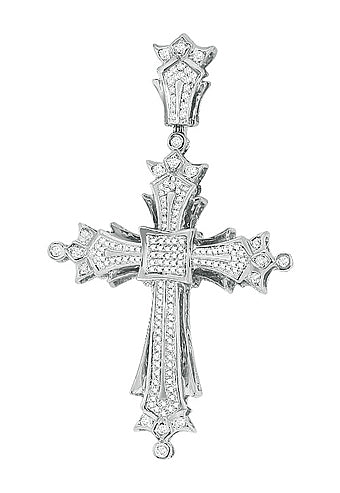 10KW 0.40CTW DIAMOND CROSS PENDANT