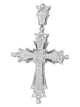 10KW 0.40CTW DIAMOND CROSS PENDANT